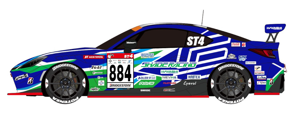 884号車 シェイドレーシング GR86 右側面